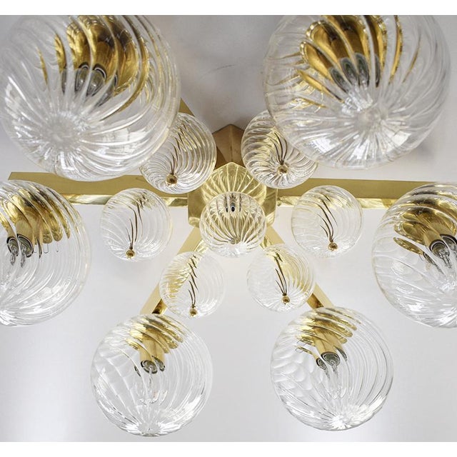 Glass 21st Century Italian Modern Murano Glass Flush Mount by Fabio LTD For Sale - Image 7 of 9