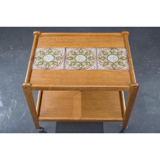 Mid-Century Danish Teak Serving Trolley, 1960s For Sale - Image 6 of 8