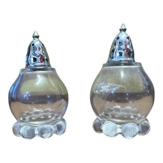 Mid Century Salt & Pepper Shakers by Imperial Glass Ohio, Candlewick- a Pair For Sale