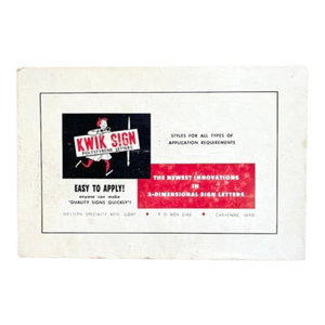 Vintage Demco 1.25" White Push Board Letters – Kwik-Sign Set in Original Box