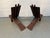 Mid 20th Century Pair of Geometric Carved Low Slung Tribal Palaver Chief Chairs For Sale - Image 13 of 13