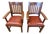 Stickley Mission Collection Oak and Leather Cottage Armchairs (Set of 2) For Sale