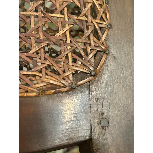 1920s Italian Hand-Carved Walnut Louis XV Double-Caned Armchair For Sale - Image 10 of 15