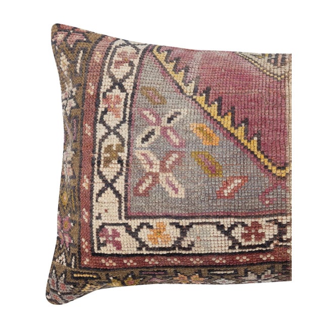 Add a touch of history and warmth to your space with this vintage handmade Turkish wool rug cushion cover. Crafted from...