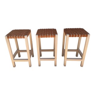 White Pine Counter Height Stools - Set of 3 For Sale