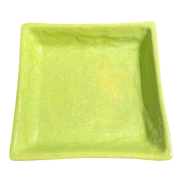 Beautiful Malibu California Studio Pottery, Barbara Willis Signed Mid-Century Modern Ceramic Plate For Sale