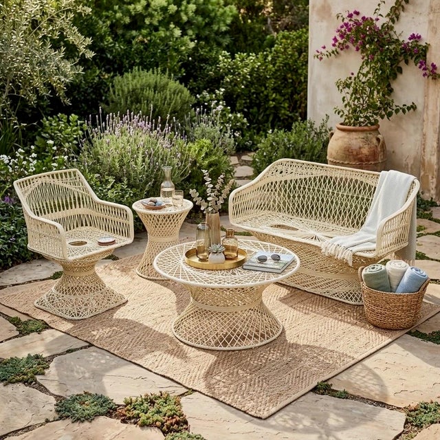 Russel Woodard Spun Fiberglass 5 Piece Patio Set, Circa 1960's For Sale - Image 9 of 11