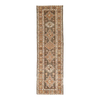 Brown Persian Heriz Runner rug no. j5202 For Sale