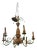 Italian Pineapple Carved Wood and Iron Chandelier For Sale