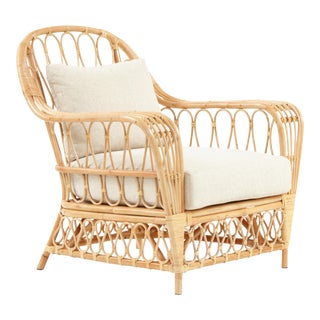 Bar Harbor Chair, Beige, Rattan For Sale