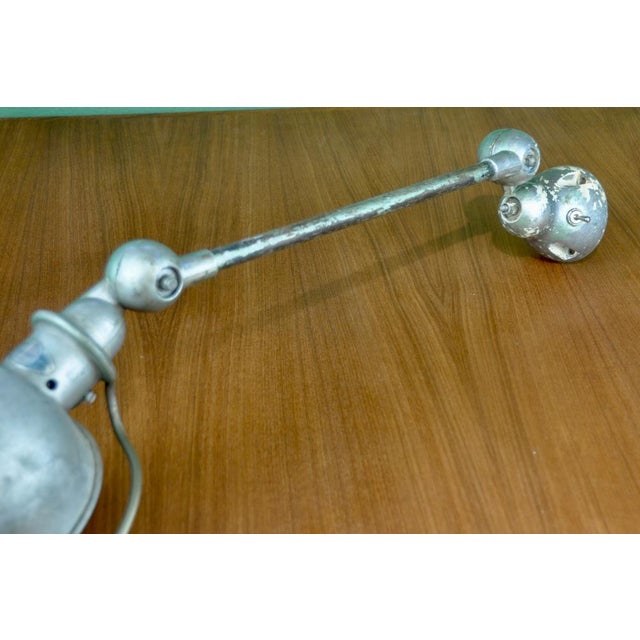 Silver Industrial Jielde One-Arm Lamp by Jean-Louis Domecq for Jieldé, 1950s For Sale - Image 8 of 10