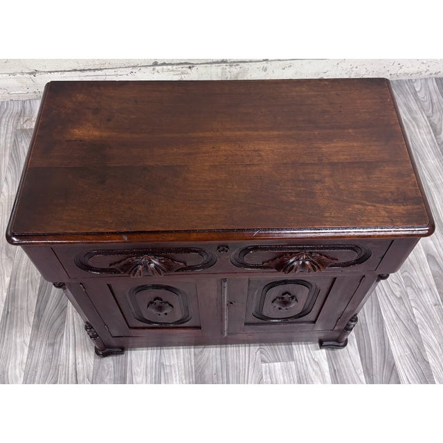 Antique Victorian Eastlake Style Walnut Cupboard Washstand Nightstand For Sale In Kansas City - Image 6 of 11