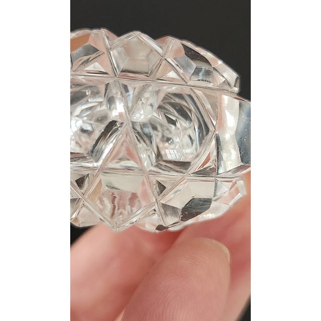 Mid-20th Century Cut Crystal Starburst Paperweight For Sale - Image 9 of 9