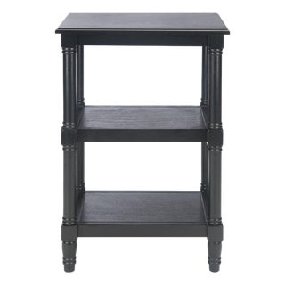 Cassie 3 Shelf Accent Table in Black For Sale