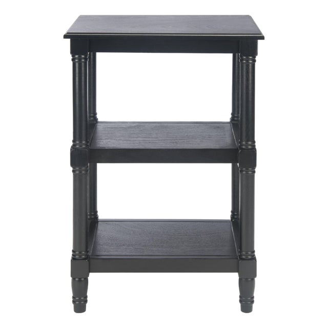 Cassie 3 Shelf Accent Table in Black For Sale