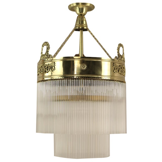 Viennese Coffee House Ceiling Lamp, Austria, 1910s For Sale