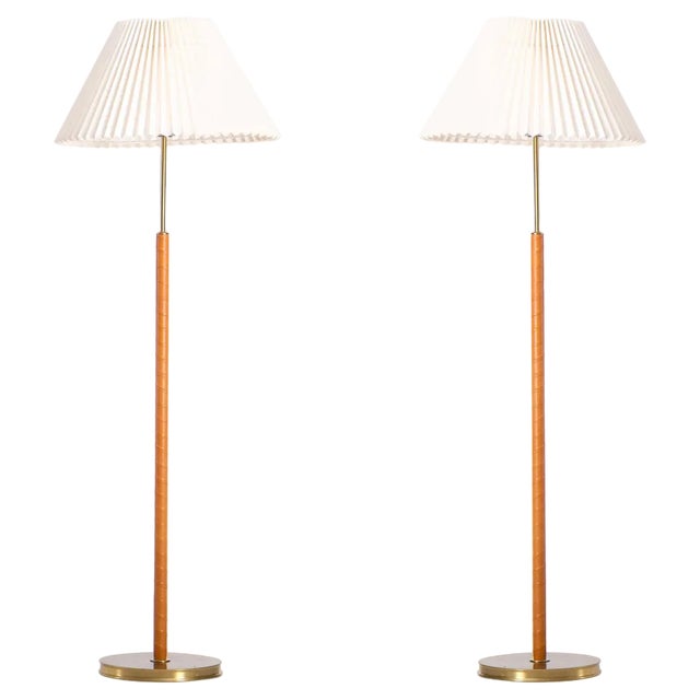 Floor Lamps attributed to Josef Frank for Svenskt Tenn, Sweden, 1980s, Set of 2 For Sale