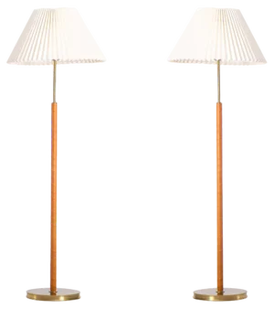 Floor Lamps attributed to Josef Frank for Svenskt Tenn, Sweden, 1980s, Set of 2