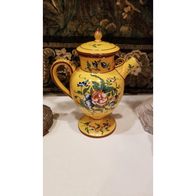 Vintage French Faience Wine Jug For Sale In San Antonio - Image 6 of 13