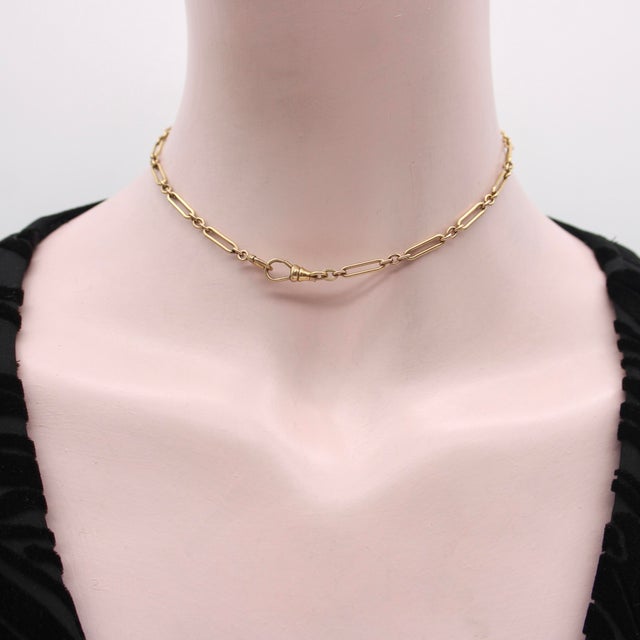 1920s Art Deco 12k Gold-Filled Pocket Watch Chain For Sale - Image 5 of 7