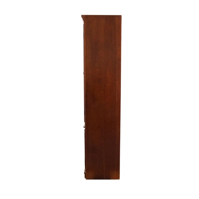Wood Thomasville Furniture Winston Court Solid Cherry Traditional Style 32" Lighted Display Wall Unit 20641-823 For Sale - Image 7 of 11