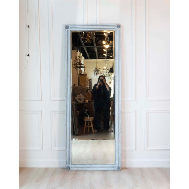 French 19th Century Large Painted Napoleon III Mirror For Sale - Image 3 of 8