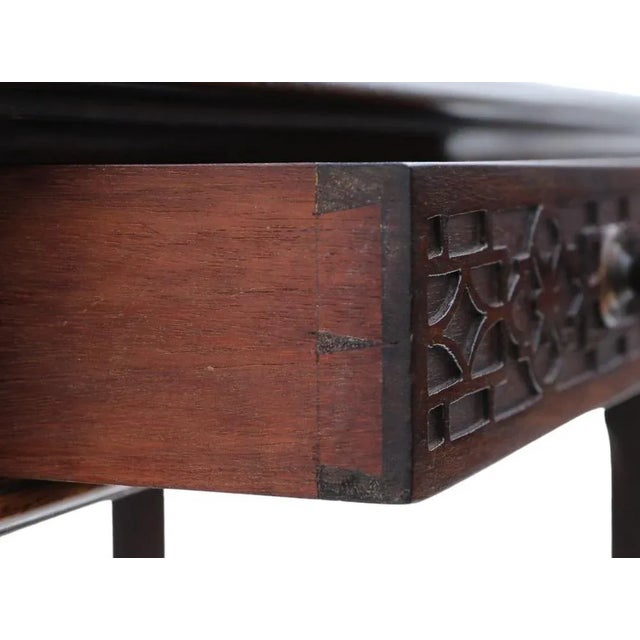 19th Century Antique Chinoiserie Pier Display Cabinet in Mahogany from Edwards & Roberts, 1890s For Sale - Image 6 of 11