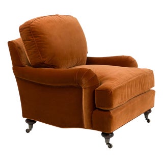 Rust Velvet Baxter Armchair from Pure White Lines For Sale