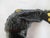 Alligator Carved Wood Gold Leaf Amber Inlaid Black Lacquer Walking Stick Cane For Sale - Image 9 of 18