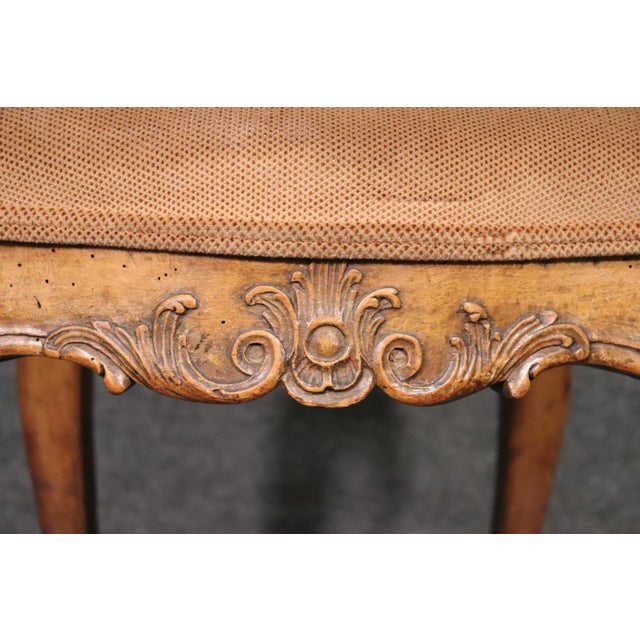 Late 18th Century Period 1770s Era Italian Provincial Walnut Desk or Vanity Chair For Sale - Image 5 of 13