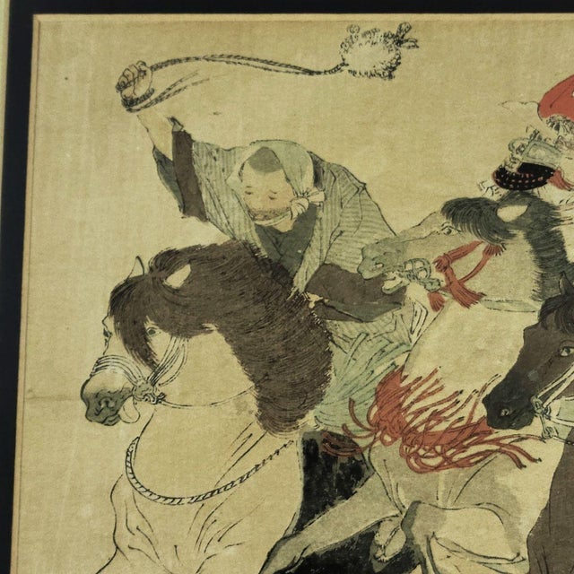 Japanese Takeuchi Keishū Woodblock Print With European, Framed For Sale - Image 4 of 7