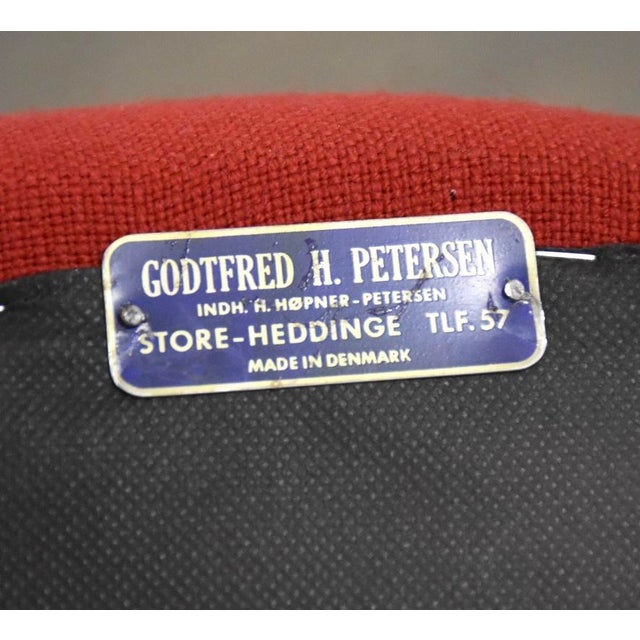 1960s Danish Modern Red Lounge Chair by Ejvind Johansson For Sale In Boston - Image 6 of 8
