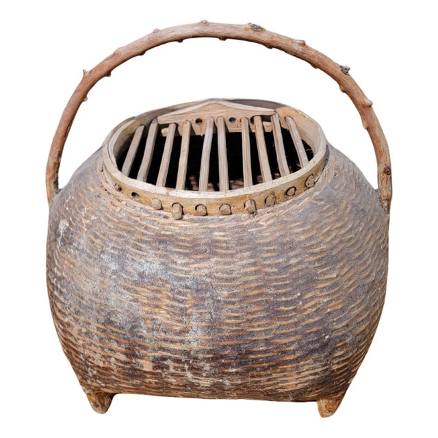 Handled Basket with Rail Lid For Sale