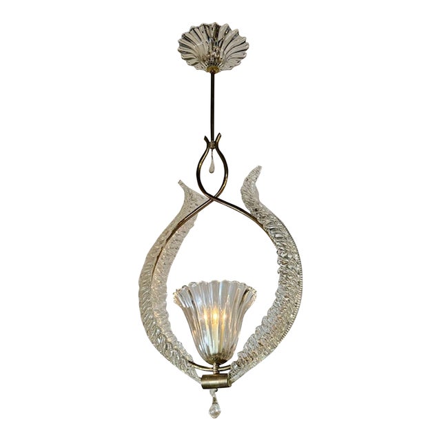 Italian Murano Pendant After Barovier & Toso For Sale