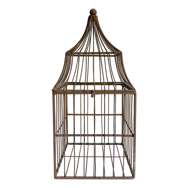 1960s Iron Pagoda Birdcage For Sale