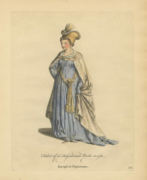 Jefferys, Thessalonian Bride Costume, Engraving, 1749