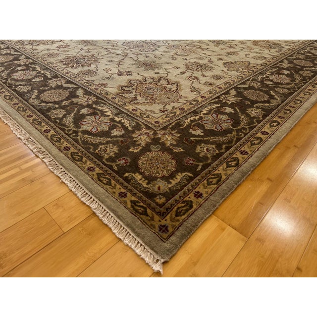 Chocolate Persian Tabriz-Style Oriental Rug For Sale - Image 8 of 10