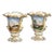 Pair Antique German Porcelain Hand Painted & Gilt Scenic Vases 19th Century For Sale