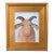 Folk Art Billy Nanny Goat Portrait Painting Including the Antiqued Gold Wood Frame For Sale