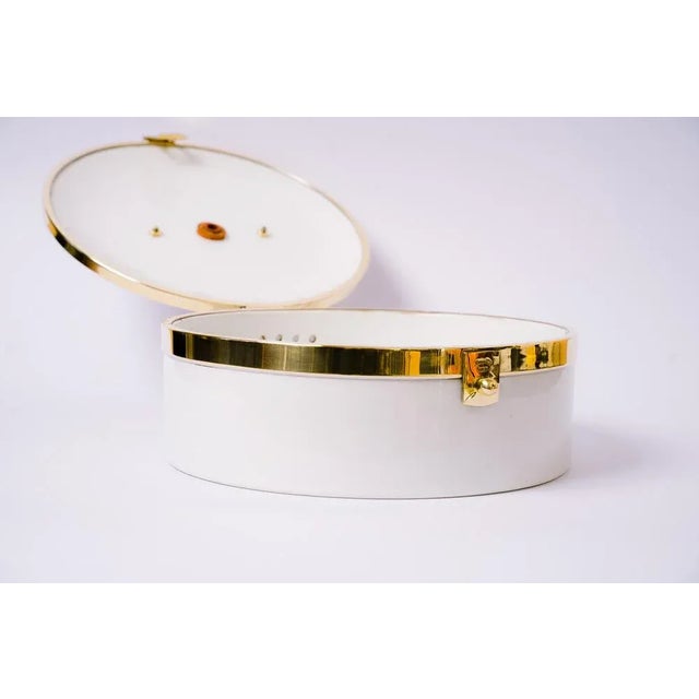 Gold Art Deco Ceramic Bread Box, 1920s For Sale - Image 8 of 11