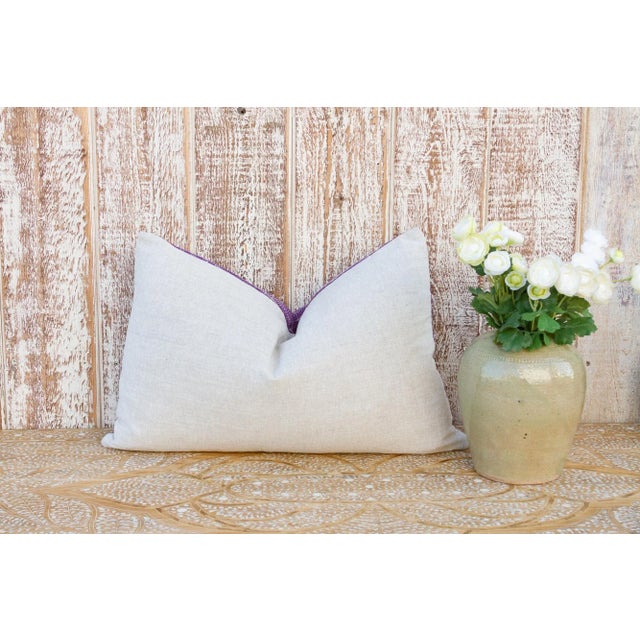 Nalini Vintage Lumbar Boho Kantha Pillow For Sale In Los Angeles - Image 6 of 8