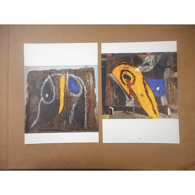 This pair of folio size quadrichrome photographic prints depict tapestries designed by the world famous modern artist Joan...