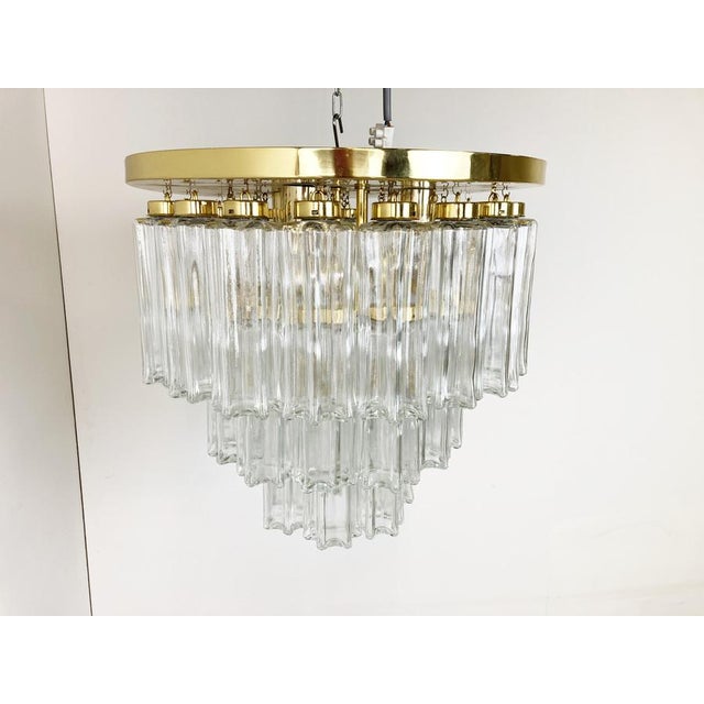 Flush Mount Chandelier from Glashütte Limburg, 1970s For Sale - Image 3 of 11