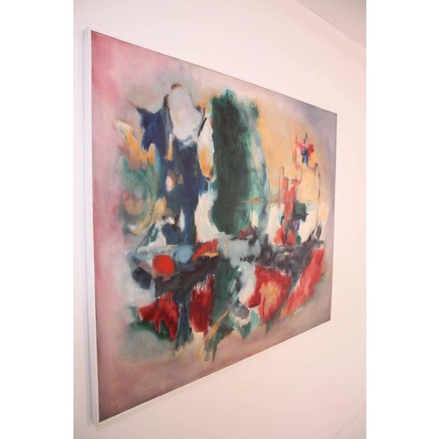 Mid-Century Modern 1963 Abstract Expressionist Oil Painting by W. Heffel For Sale - Image 3 of 8