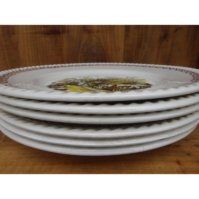 Flat Plates in Earthenware by Keller & Guérin for Lunéville, 1890s, Set of 6 For Sale - Image 9 of 12