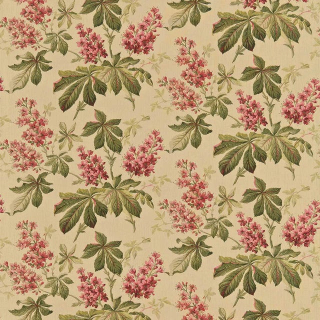 Sanderson Pavia Fabric in Ruby/Emerald - a Sample For Sale