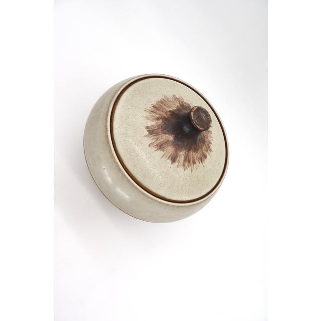 Mid-Century Modern Mid-Century Modern Stoneware Vase With Lid by Rupert Deese For Sale - Image 3 of 11