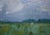 Contemporary Landscape Oil – Dramatic Sky Over Soft Green Meadow For Sale - Image 4 of 8