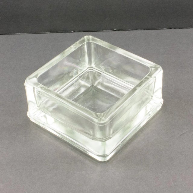 This 1950s industrial thick molded glass desktop accessory, designed by one of the most influential architects of the 20th...