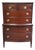 Vintage Antique Solid Mahogany Traditional Duncan Phyfe Style 34" Bow Front Chest on Chest For Sale